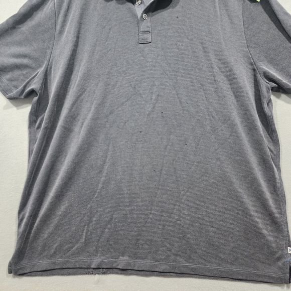 Tommy Bahama Shirt Polo Mens 2XL Gray Solid Short Sleeve 70% Tencel 25% Poly - Picture 7 of 16